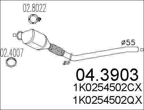 MTS 04.3903 - Katalizators www.autospares.lv