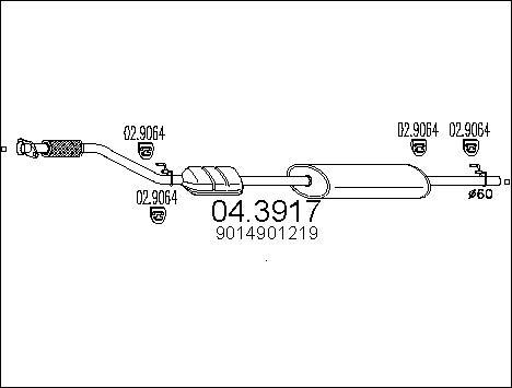 MTS 04.3917 - Katalizators www.autospares.lv