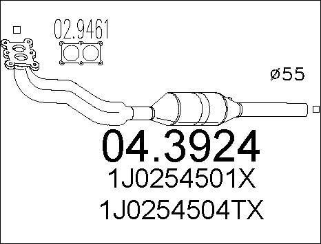 MTS 04.3924 - Katalizators www.autospares.lv