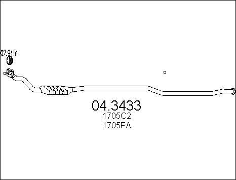 MTS 04.3433 - Katalizators autospares.lv