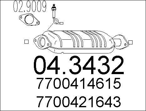 MTS 04.3432 - Katalizators www.autospares.lv