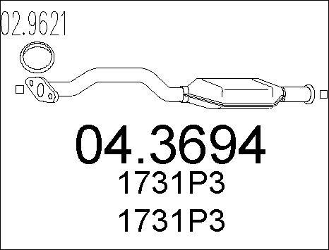 MTS 04.3694 - Katalizators www.autospares.lv