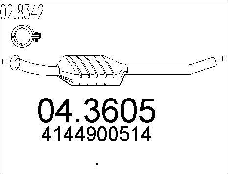 MTS 04.3605 - Katalizators www.autospares.lv