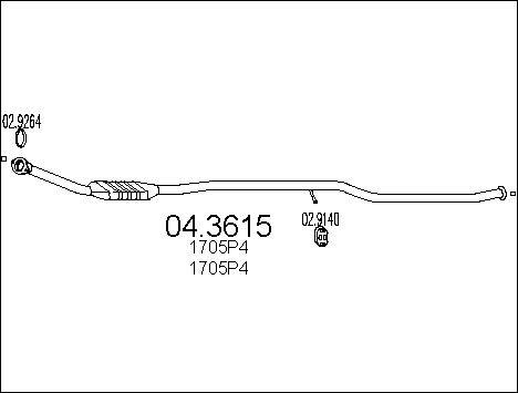 MTS 04.3615 - Katalizators www.autospares.lv