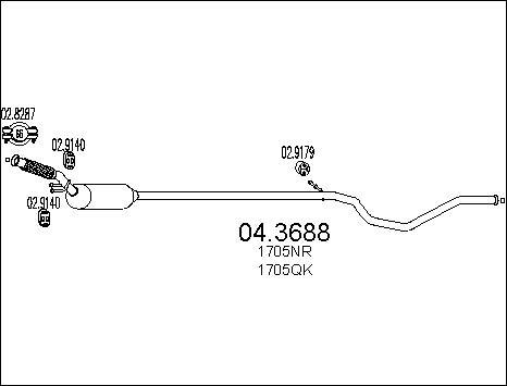 MTS 04.3688 - Katalizators www.autospares.lv