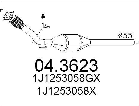 MTS 04.3623 - Katalizators www.autospares.lv