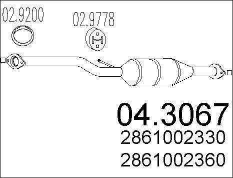 MTS 04.3067 - Katalizators www.autospares.lv