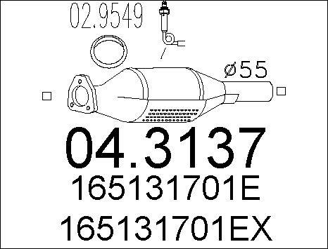 MTS 04.3137 - Katalizators www.autospares.lv