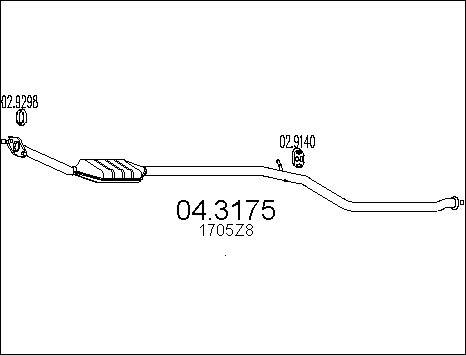 MTS 04.3175 - Katalizators autospares.lv