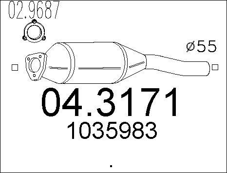 MTS 04.3171 - Katalizators www.autospares.lv