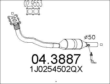 MTS 04.3887 - Katalizators www.autospares.lv