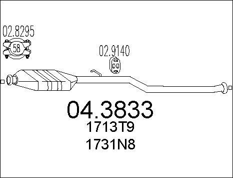 MTS 04.3833 - Katalizators www.autospares.lv