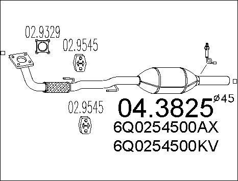 MTS 04.3825 - Katalizators autospares.lv