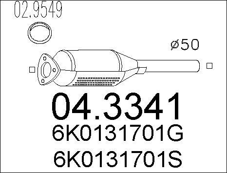 MTS 04.3341 - Katalizators www.autospares.lv