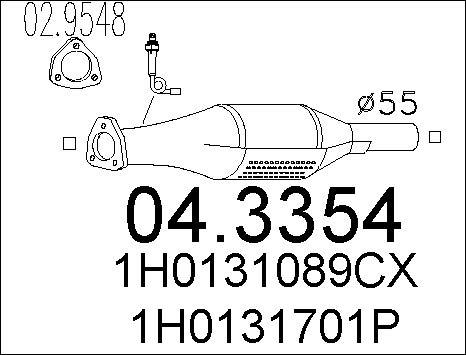 MTS 04.3354 - Katalizators www.autospares.lv