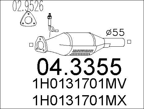 MTS 04.3355 - Katalizators www.autospares.lv