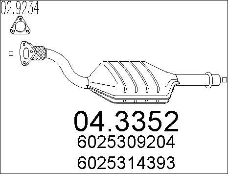 MTS 04.3352 - Katalizators www.autospares.lv