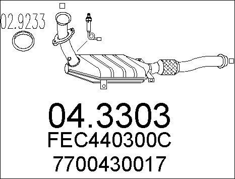 MTS 04.3303 - Katalizators www.autospares.lv