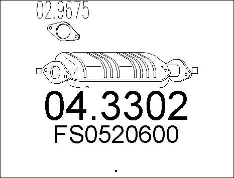 MTS 04.3302 - Katalizators autospares.lv