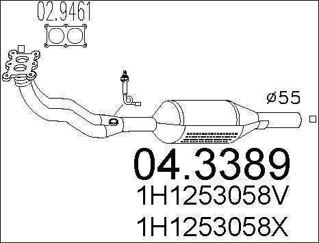 MTS 04.3389 - Katalizators www.autospares.lv