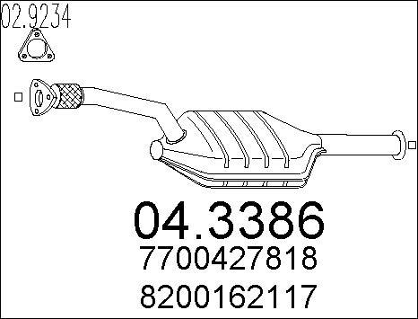 MTS 04.3386 - Katalizators www.autospares.lv