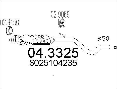 MTS 04.3325 - Katalizators autospares.lv