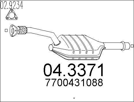 MTS 04.3371 - Katalizators www.autospares.lv