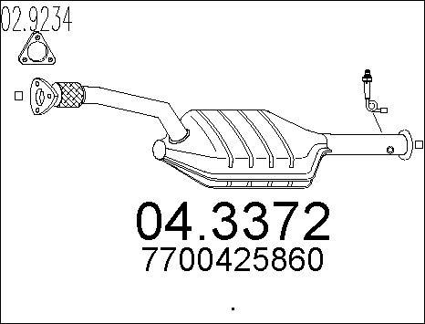 MTS 04.3372 - Katalizators www.autospares.lv