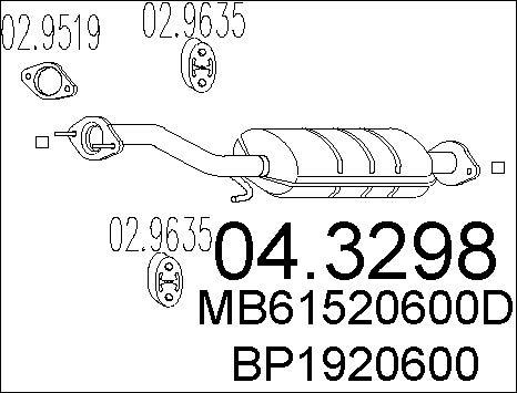 MTS 04.3298 - Katalizators autospares.lv