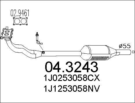 MTS 04.3243 - Katalizators www.autospares.lv