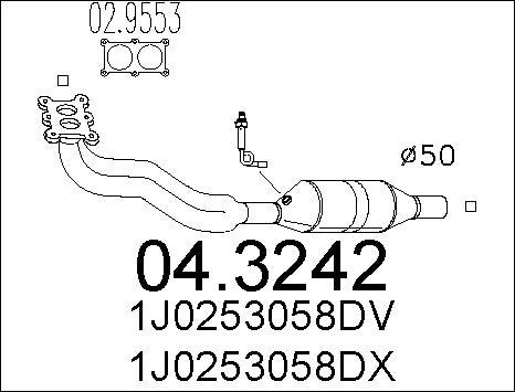 MTS 04.3242 - Katalizators www.autospares.lv