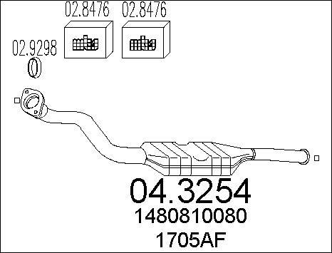 MTS 04.3254 - Katalizators autospares.lv