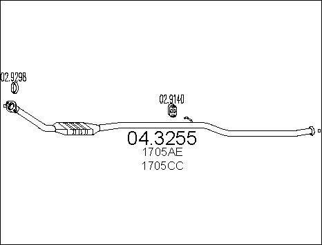 MTS 04.3255 - Katalizators www.autospares.lv