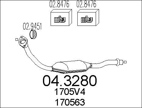 MTS 04.3280 - Katalizators autospares.lv