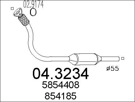 MTS 04.3234 - Katalizators autospares.lv