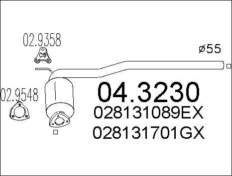 MTS 04.3230 - Katalizators autospares.lv