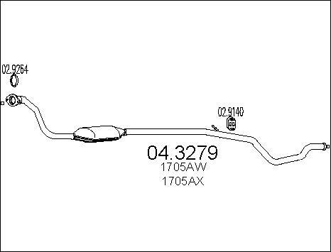 MTS 04.3279 - Katalizators www.autospares.lv