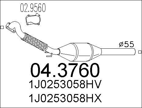 MTS 04.3760 - Katalizators www.autospares.lv