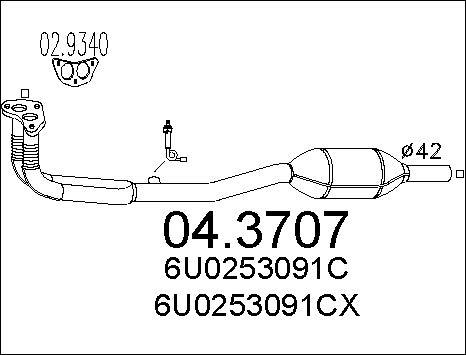 MTS 04.3707 - Katalizators www.autospares.lv