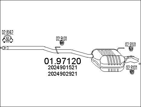 MTS 01.97120 - End Silencer www.autospares.lv