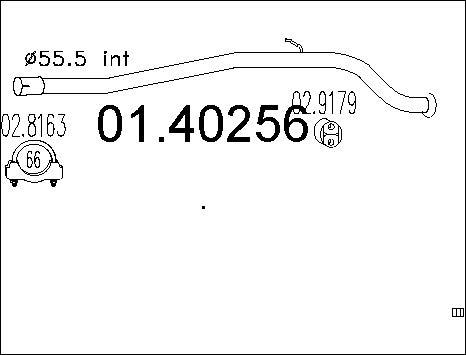 MTS 01.40256 - Izplūdes caurule www.autospares.lv