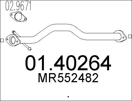 MTS 01.40264 - Izplūdes caurule autospares.lv