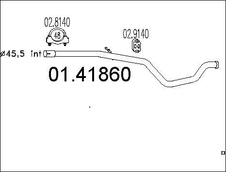 MTS 01.41860 - Izplūdes caurule www.autospares.lv