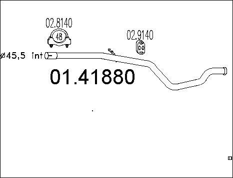 MTS 01.41880 - Izplūdes caurule www.autospares.lv