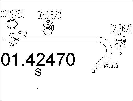 MTS 01.42470 - Izplūdes caurule autospares.lv