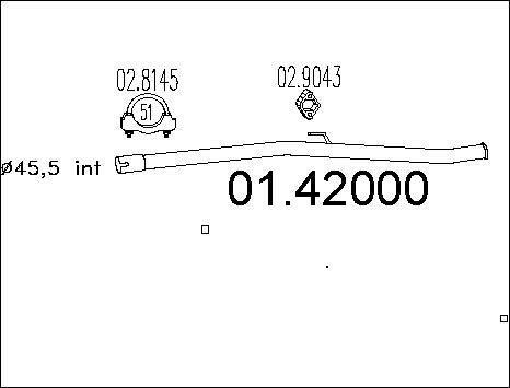 MTS 01.42000 - Izplūdes caurule www.autospares.lv