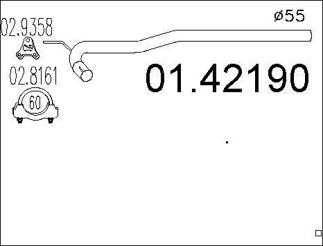 MTS 01.42190 - Izplūdes caurule www.autospares.lv