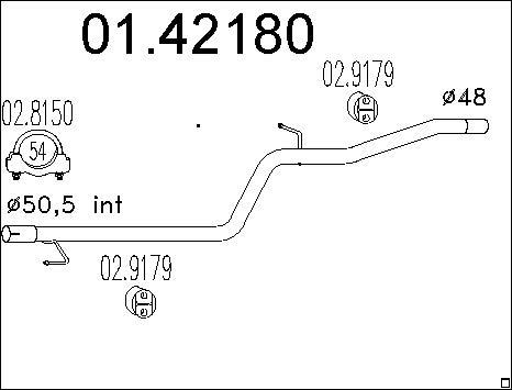 MTS 01.42180 - Izplūdes caurule autospares.lv