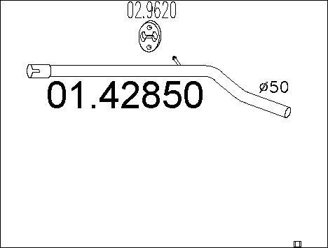 MTS 01.42850 - Izplūdes caurule autospares.lv