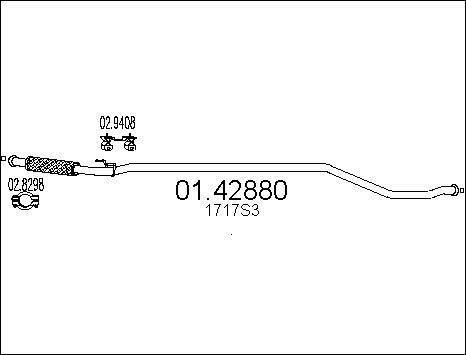 MTS 01.42880 - Izplūdes caurule www.autospares.lv